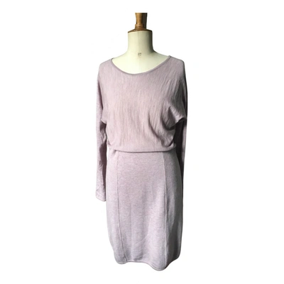 Pre-owned Bitte Kai Rand Wool Mid-length Dress In Pink