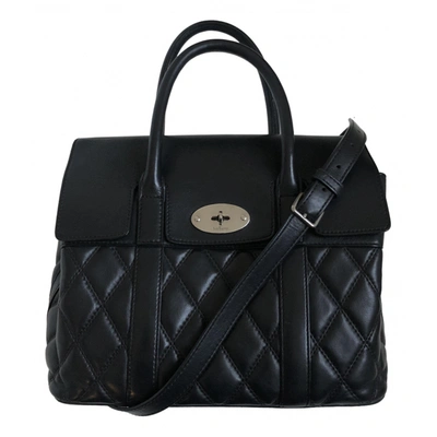 Pre-owned Mulberry Bayswater Small Leather Handbag In Black