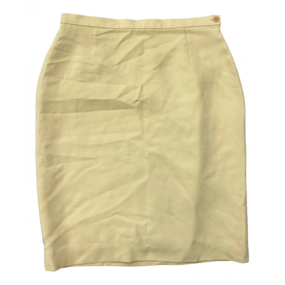Pre-owned Giorgio Armani Mid-length Skirt In Yellow