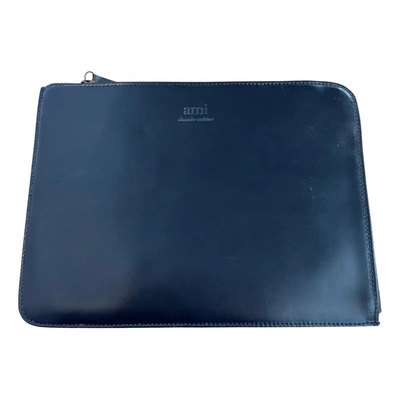 Pre-owned Ami Alexandre Mattiussi Leather Small Bag In Blue