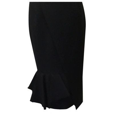 Pre-owned Viktor & Rolf Wool Maxi Skirt In Black