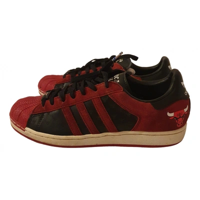 Pre-owned Adidas Originals Leather Low Trainers In Multicolour