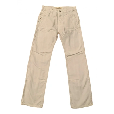Pre-owned Mauro Grifoni Trousers In White