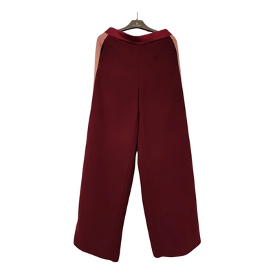 Pre-owned Ted Baker Trousers In Burgundy