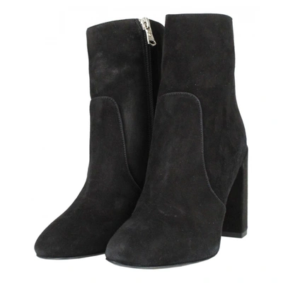 Pre-owned Patrizia Pepe Leather Ankle Boots In Black