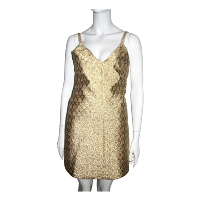 Pre-owned N°21 Glitter Mini Dress In Gold