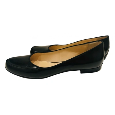Pre-owned Bally Leather Ballet Flats In Black