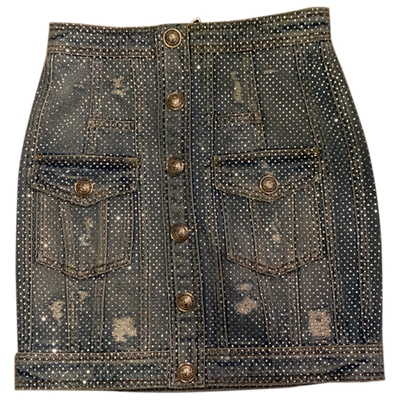 Pre-owned Balmain Skirt In Blue