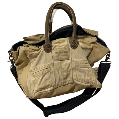 Pre-owned Replay Cloth Handbag In Beige