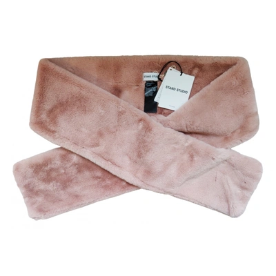 Pre-owned Stand Studio Scarf In Pink