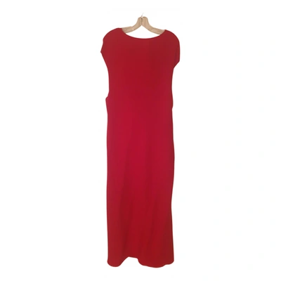 Pre-owned Valentino Silk Maxi Dress In Red
