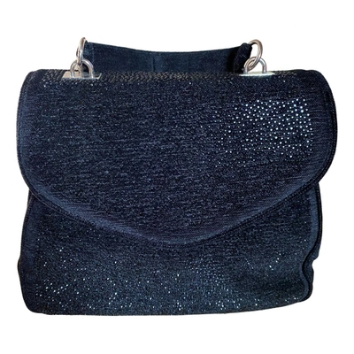 Pre-owned Mia Bag Velvet Handbag In Black