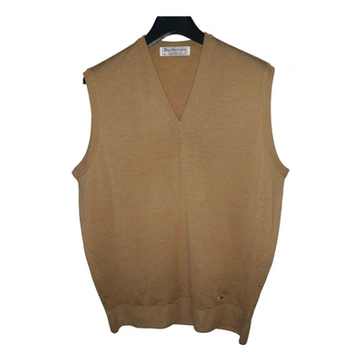 Pre-owned Burberry Wool Vest In Camel
