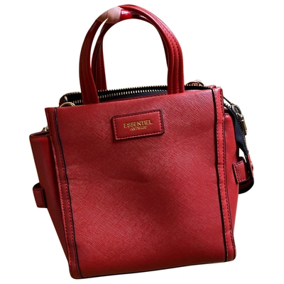 Pre-owned Essentiel Antwerp Leather Crossbody Bag In Red