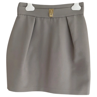 Pre-owned Elisabetta Franchi Mini Skirt In Grey