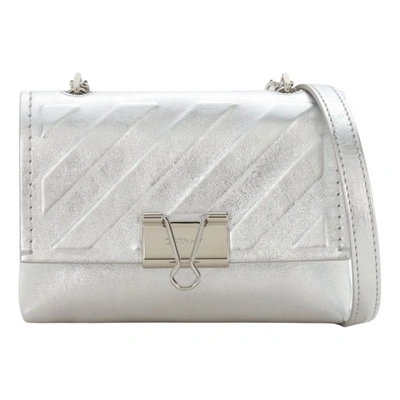 Pre-owned Off-white Leather Handbag In Silver