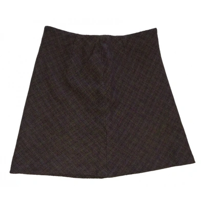 Pre-owned Cacharel Wool Mini Skirt In Multicolour