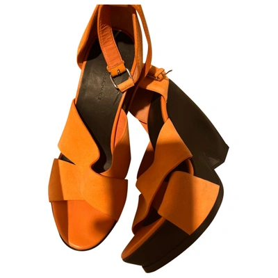Pre-owned Balenciaga Sandals In Orange