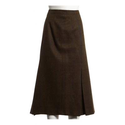 Pre-owned Henry Wool Mid-length Skirt In Multicolour