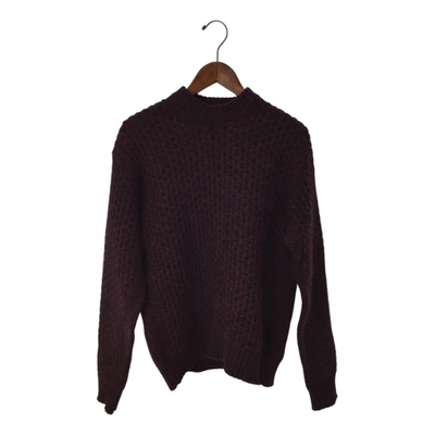 Pre-owned Prada Wool Sweatshirt In Burgundy
