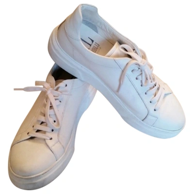 Pre-owned Loriblu Leather Low Trainers In White