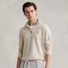 Polo Ralph Lauren Luxury Jersey Quarter-zip Pullover In Expedition Dune Heather