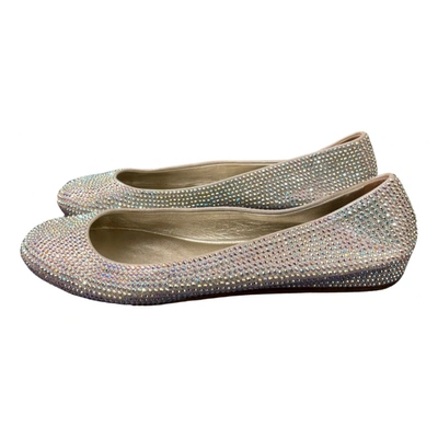 Pre-owned Le Silla Leather Ballet Flats In Metallic