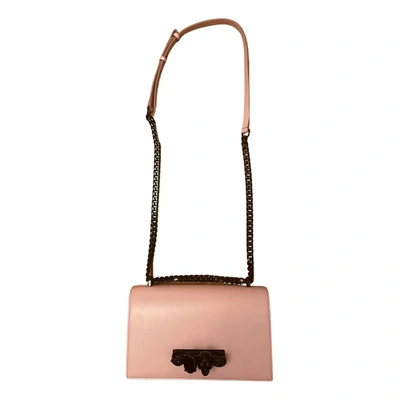 Pre-owned Alexander Mcqueen Leather Crossbody Bag In Pink