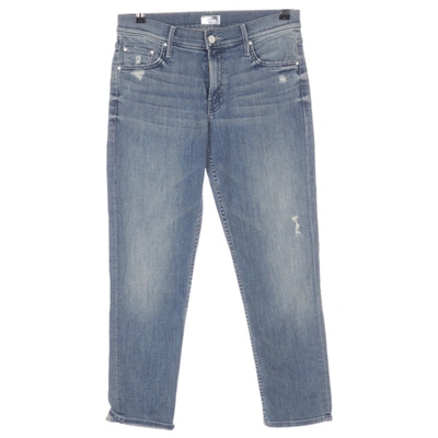 Pre-owned Mother Mboyfriend Jeans In Blue