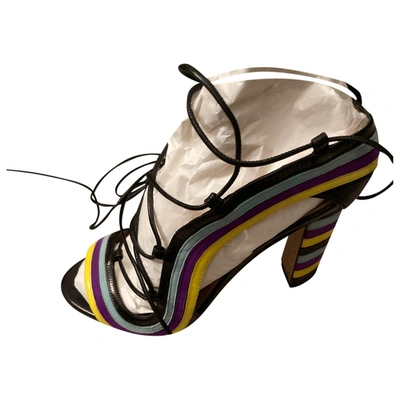 Pre-owned Paula Cademartori Leather Sandals In Multicolour