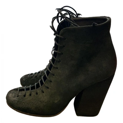 Pre-owned Marsèll Lace Up Boots In Black