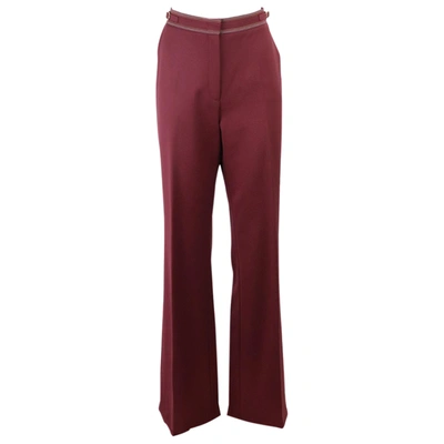 Pre-owned Gabriela Hearst Wool Trousers In Red