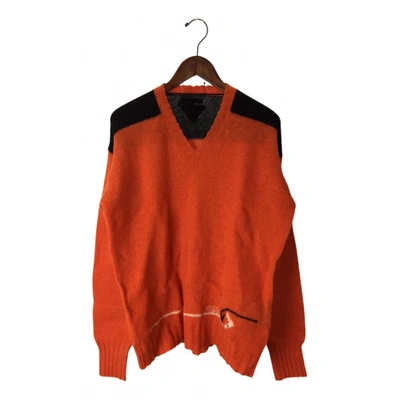 Pre-owned Prada Wool Sweatshirt In Orange