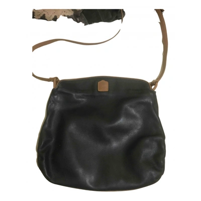 Pre-owned Celine Leather Crossbody Bag In Black