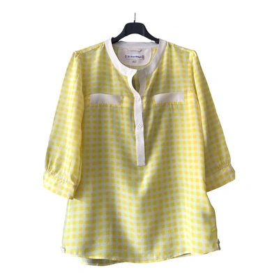 Pre-owned Le Sarte Pettegole Silk Blouse In Yellow