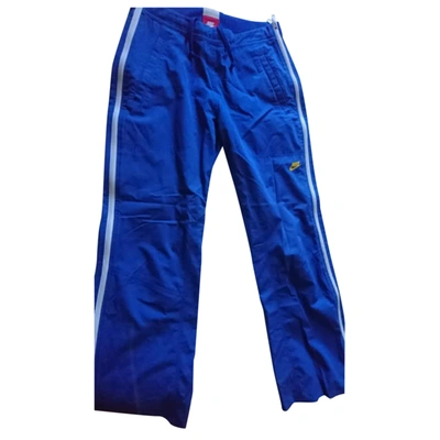 Pre-owned Nike Straight Pants In Blue