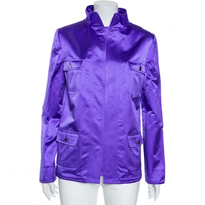 Pre-owned Dolce & Gabbana Silk Jacket In Purple
