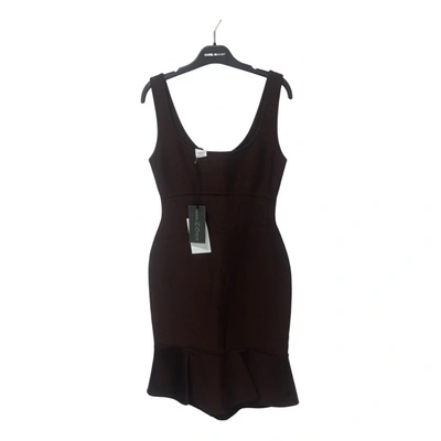 Pre-owned Herve L Leroux Mid-length Dress In Brown