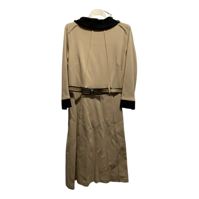 Pre-owned Cristinaeffe Mid-length Dress In Beige