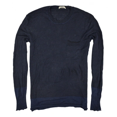Pre-owned Acne Studios Linen Sweatshirt In Navy