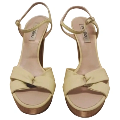 Pre-owned Ninalilou Leather Sandals In Yellow