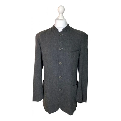 Pre-owned Emporio Armani Wool Vest In Anthracite