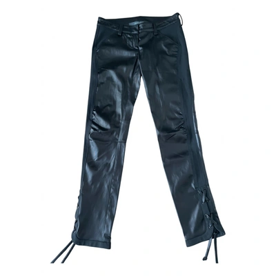 Pre-owned Ermanno Scervino Slim Pants In Black
