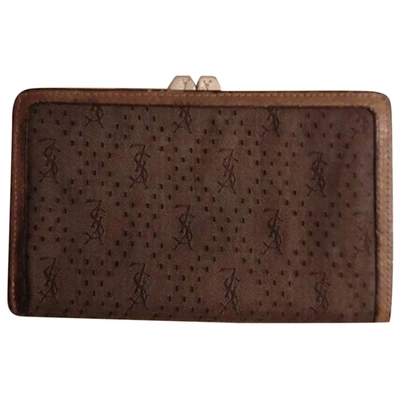 Pre-owned Saint Laurent Wallet In Brown