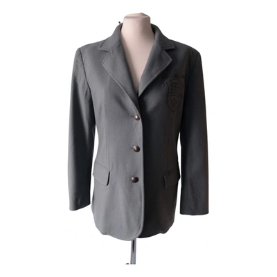 Pre-owned Roccobarocco Wool Blazer In Grey