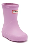 Hunter Kids' First Classic Waterproof Rain Boot In Wax Flower