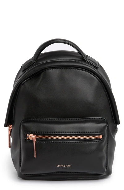 Matt And Nat Bali Mini Loom Vegan Leather Mini Backpack In Blackr