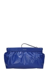 ISABEL MARANT LUZ CLUTCH IN BLUE LEATHER