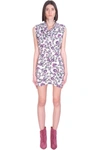 Isabel Marant Bemaya Floral Silk-blend Minidress In White