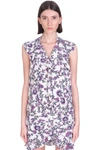 Isabel Marant Bemaya Floral Silk-blend Minidress In White